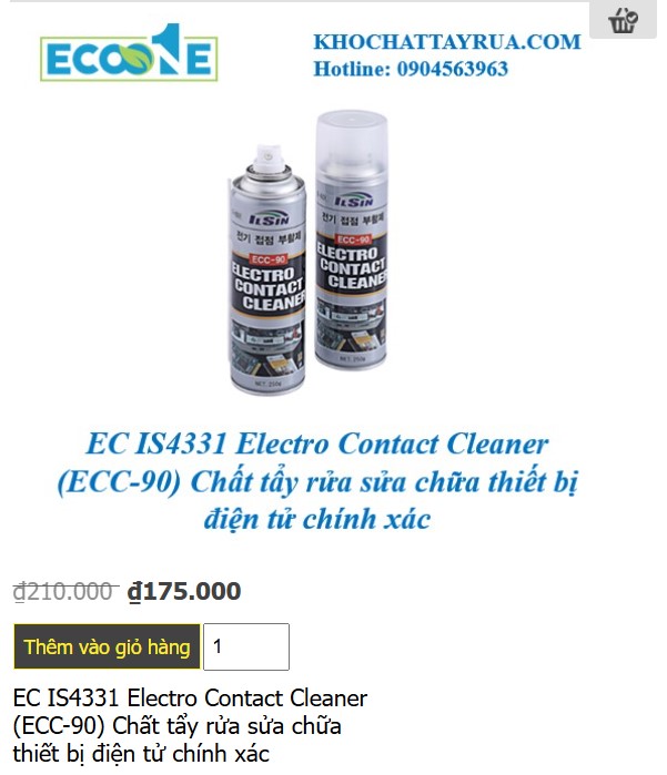 /EC IS4331 Electro Contact Cleaner (ECC-90) Chất tẩy rửa sửa chữa thiết bị điện tử chính xác